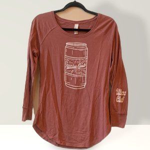 Utica Club Beer Long Sleeve TShirt - Longer Torso
